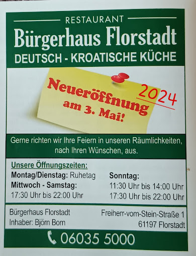 Flyer der Neueröffnung am 03.05.2024